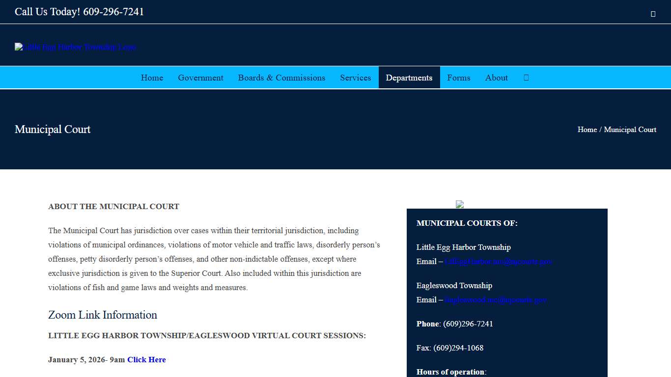 Municipal Court – Little Egg Harbor Township